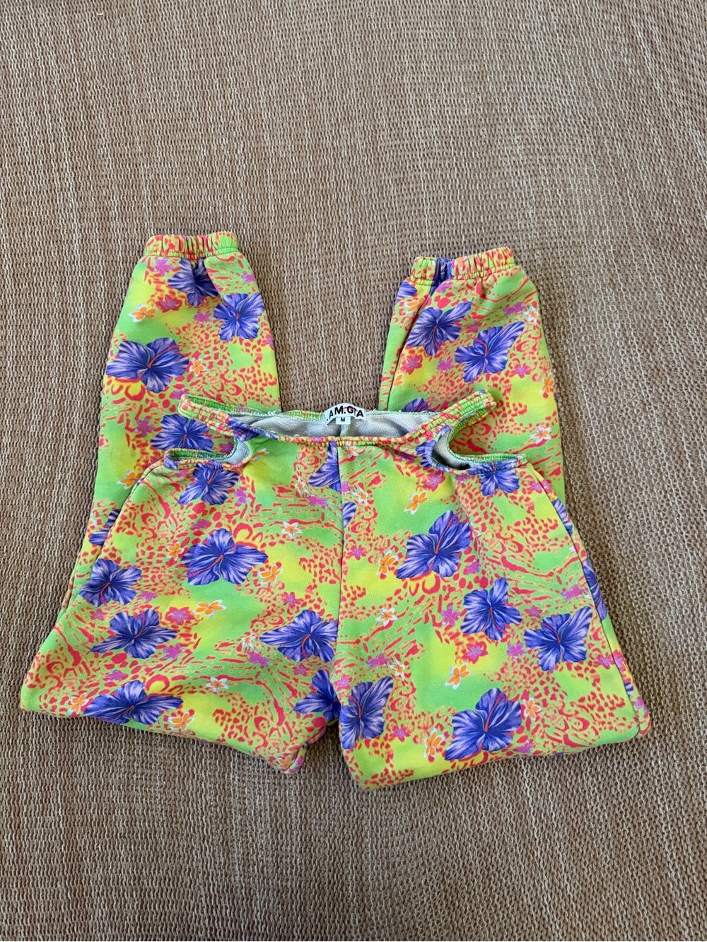 I.AM.GIA Neon Green Floral Pants